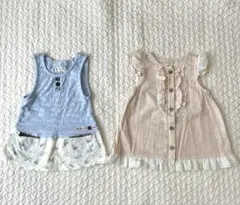 Biquette Club トップス　チュニック　2枚セット　水色　ピンク　綿のサムネイル