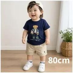 ポロラルフローレン ポロベア Tシャツ 80 12M ネイビーのサムネイル