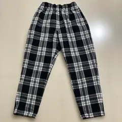 GU チェック柄 シェフパンツ 150