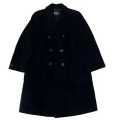 美品 マックスマーラ チェスターコート ロングコート ウール ブラック 40