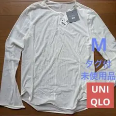 ⬛︎新品未使用⬛︎タグ付UNIQLOシアークルーネックTマメクロ