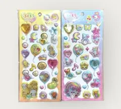 ぷくキラバルーンステッカー まじかるみゅーちゃん なっとうちゃん シール