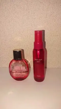 CLARINS/クラランスのフィックスメイクアップとコーセーのメイクキープミスト