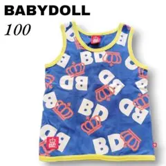 ❤BABY DOLL❤ ノースリーブ タンクトップ 100 ベビードール ブルー