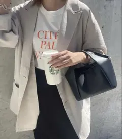 美品 Discoat ディスコート テックリネン ジャケット ライトグレー