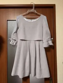 オケージョンドレス フリル袖 Aラインワンピース