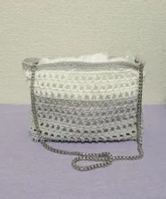 グレー ショルダーバッグ ハンドメイド