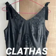 CLATHAS クレイサス　花柄ワンピース ブラック 38のサムネイル