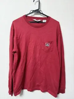 BEN DAVIS 長袖 ポケットTシャツ レッド Mのサムネイル