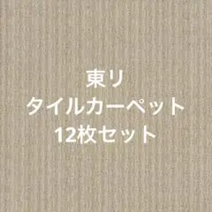 東リ 吸着タイルカーペット ニューピタコ アイボリー NP401 12枚セット