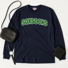 M283 S◯XSOCKS やっち確定モコモコロンT ネイビー　L