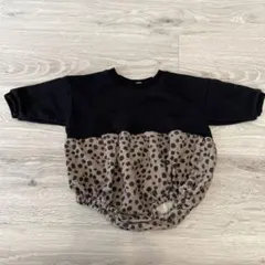 韓国子供服 海外子供服 レオパード柄ロンパース アニマル柄　ヒョウ柄