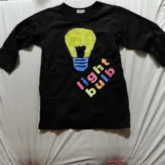 light bulb プリント 七分袖 Tシャツ ブラックのサムネイル