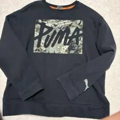 PUMA プーマ トレーナー カモフラ柄ロゴ ブラックのサムネイル