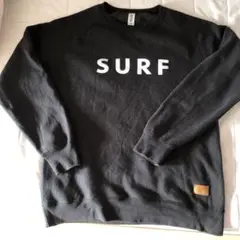 トラスTRUSS SURFプリント ブラック スウェット M