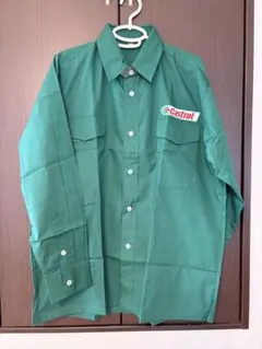 Castrol グリーン 長袖シャツ LLサイズ