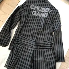 160 チャビーギャング　ストライプ　スーツ　バックロゴ