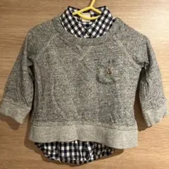 babyGAP ギンガムチェックシャツ&トレーナー　80cm 12-18m
