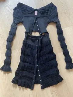 fetico フェティコ カーディガン ワンピース ブラック