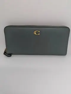 CJ884 COACH 長財布 ライトブルー レザー - メルカリ