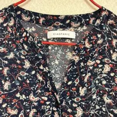 ★チャオパニック ★ロングワンピース★レトロ花柄★羽織りシャツ