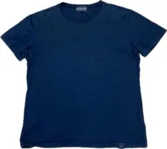 美品★エンポリオアルマーニ♂ピュアコットン07バックプリント半袖Tシャツ★黒