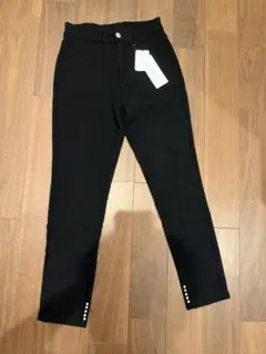 新品未使用タグ付き　Re:EDIT リエディ　ブラック スリムパンツ SCサイズ