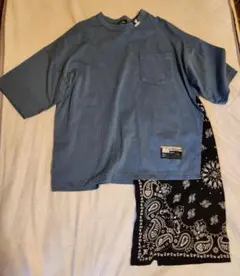 Good Inspiration 青色 Tシャツ Mサイズ　ペイズリー