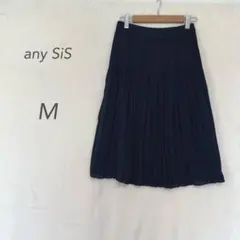 エニィスィス/プリーツスカート/ミニ丈/M/ブラック/シンプル/上品