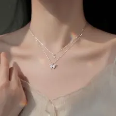 バタフライ2連ネックレス