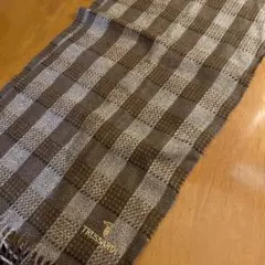 TRUSSARDI トラサルディ　チェック マフラー ウ-ル70%