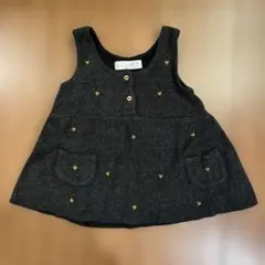 ザラ　ハート刺繍ワンピース　80