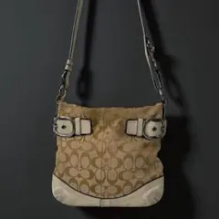 archive coach shoulderbag canvas leather