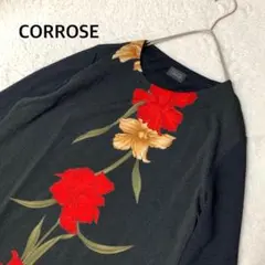 CORROSE　花柄　長袖　ワンピース　春夏　大人　かっこいい　M L ★