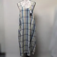 新品　エプロン　後クロス 　　マドラスチェックのサムネイル