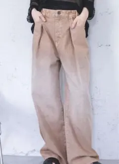 専用　JEANASIS ジーナシス タックデニムワイドパンツ　ピンク Sサイズ