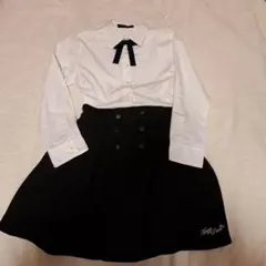 pom ponette junior リボン付 メゾビアノ スカート入学式