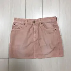 値下げ！　LEE コーデュロイ ミニスカート ピンク  S