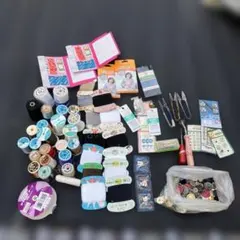 現状品 裁縫セット 糸 針 ミシン糸 糸切りバサミ 裁縫 まとめ売り