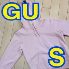 【GU ジーユー】パーカー　サイズ　S ピンク　長袖　無地　ポケットあり　裏起毛