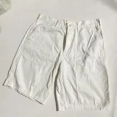 GU ジーユー チノパン ショートパンツ ハーフパンツ M ホワイト　白