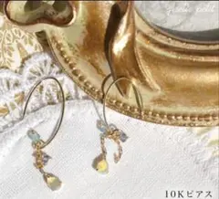 K10 エチオピア産オパール アパタイト アイオライト 天然石 ピアス