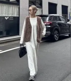 CIAOPANIC TYPY ウール混クルーネックニットワンピース