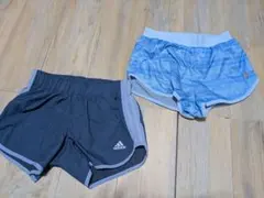 adidas ランニングショーツ 2枚 レディースS　速乾のサムネイル