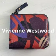 Vivienne Westwood L字ファスナー二つ折財布 カモフラオーブ柄