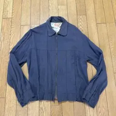 50s vintage レーヨンギャバジン ジャケット ナス紺 フェード - メルカリ