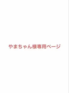 やまちゃん様専用ページ