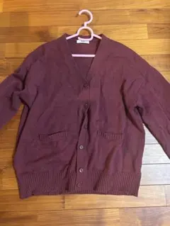 wego　スクールカーディガン　制服　ワインレッド 赤