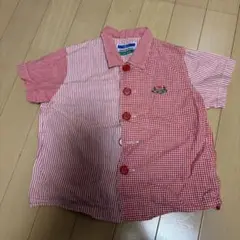 miki HOUSEミキハウス 赤 チェック 半袖シャツ3