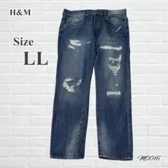 H&M ダメージデニム ジーンズ 36 LL相当
